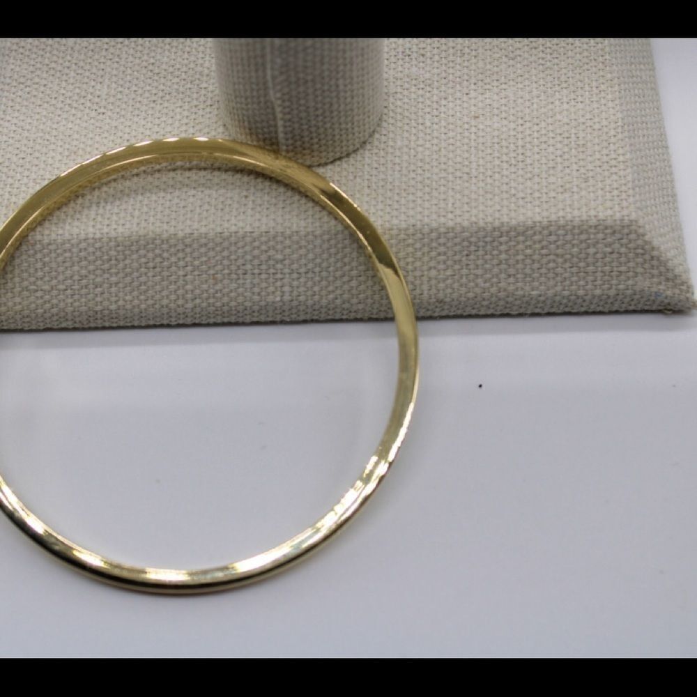 14k Gold Slip on Squared Bangle - Picture 9 of 14